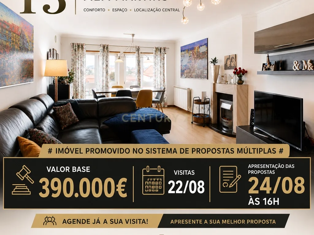 Apartamento T3 com 2 Estacionamentos e Arrecadação no Centro de Mem Martins - Image 1