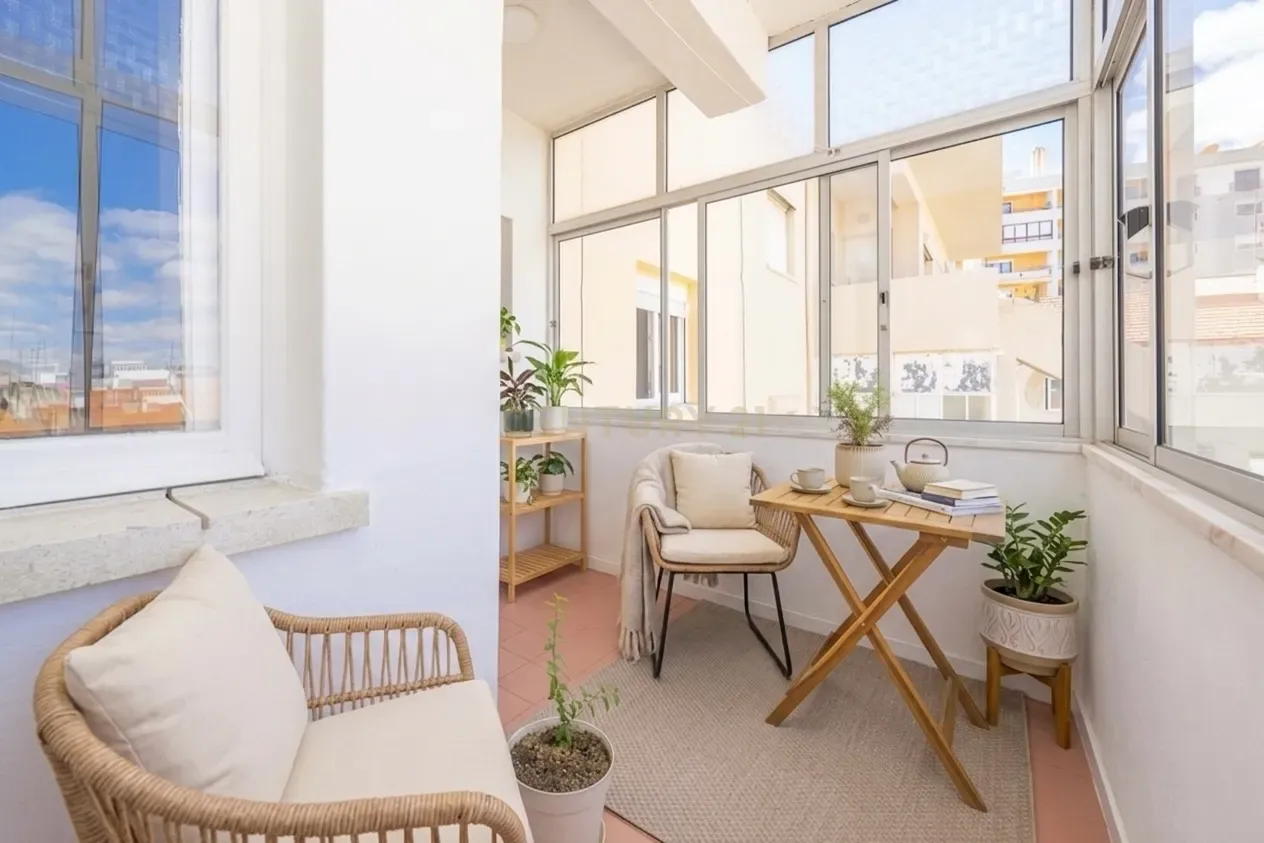Fotografia 5 de Apartamento T2 totalmente remodelado junto ao Hospital de São Bernardo com varanda, marquise e excelente exposição solar