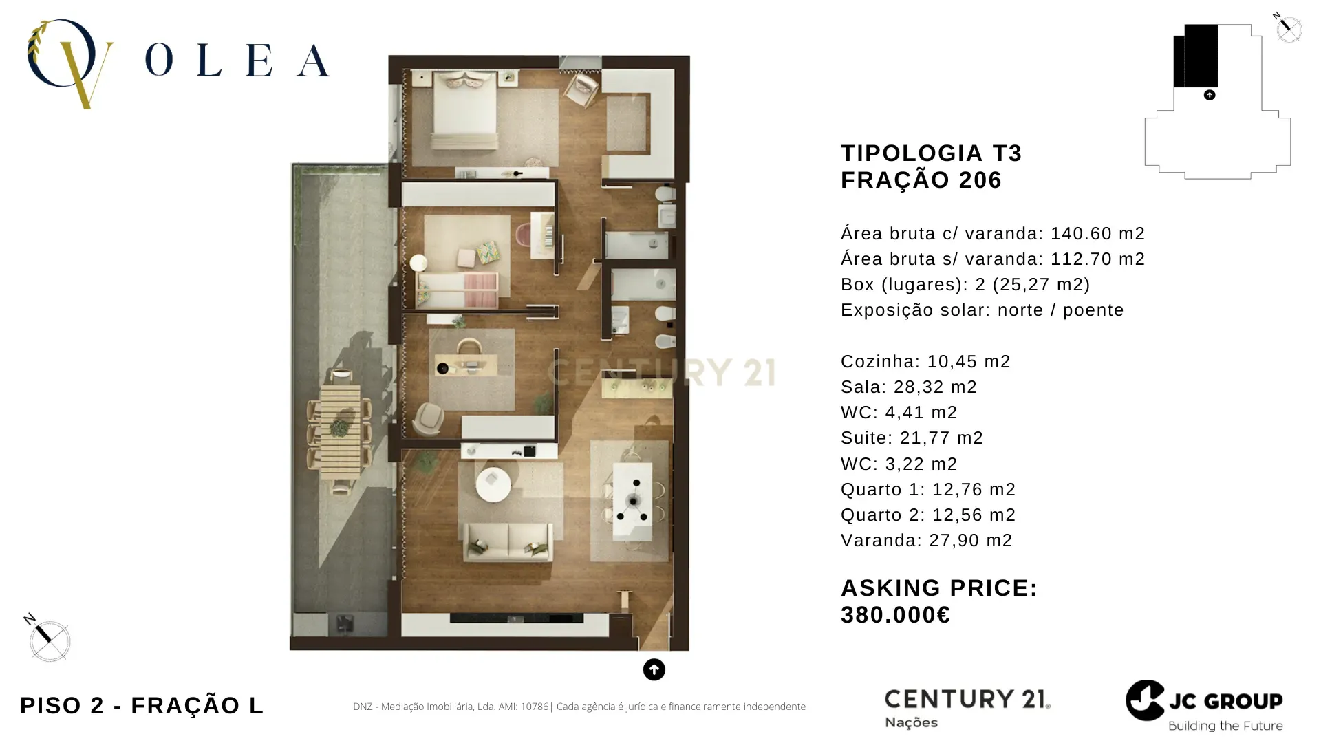Apartamento T3- Olea Village 16 - Parque das Oliveiras, Camarate - Image 15