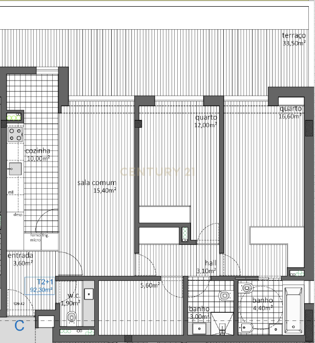 Apartamento T2+1 com Terraço e Garagem em Águas Santas, Maia - Image 12