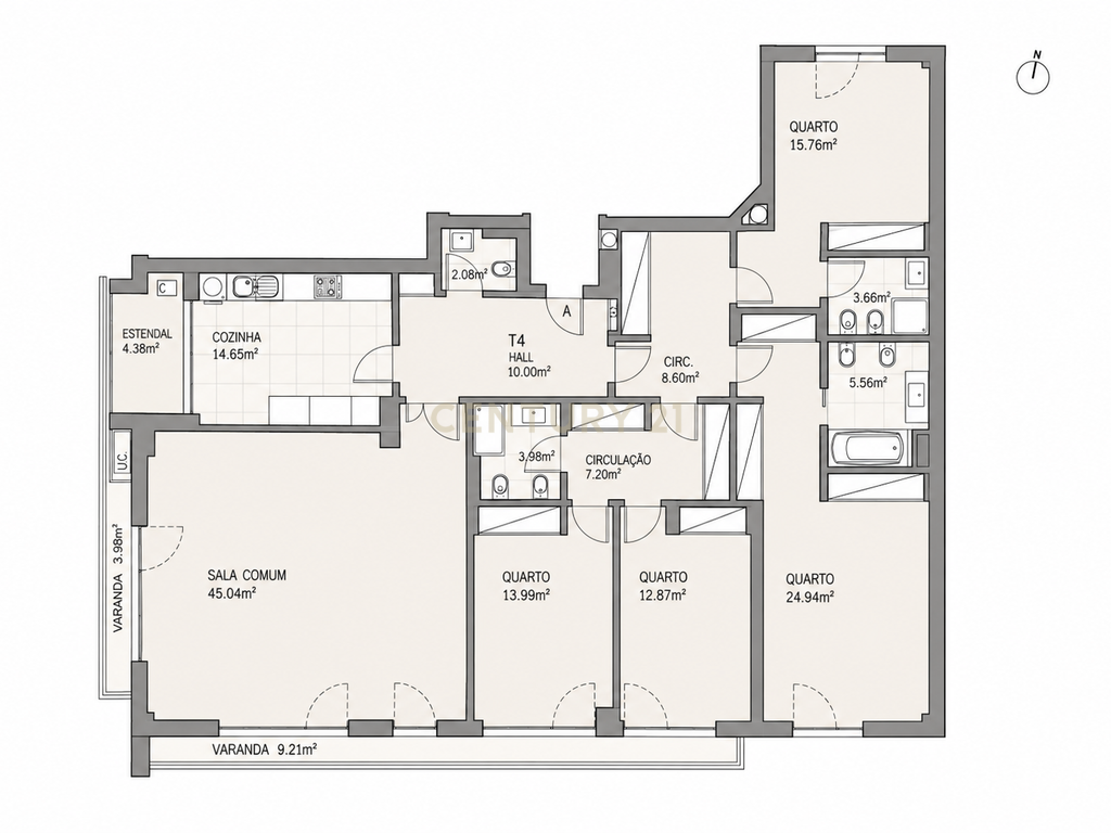 Apartamento T4 para arrendar com 280 m² e 3 estacionamentos no Campo Pequeno - Image 18