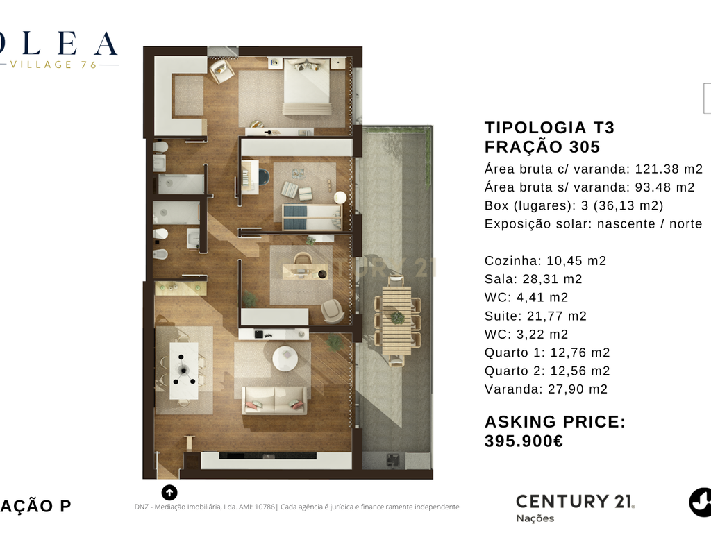 Apartamento T3 - Olea Village 76 - Parque das Oliveiras, Camarate - Image 34