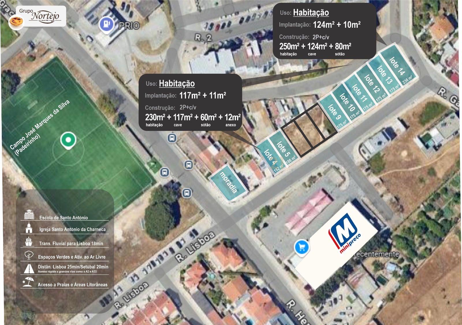 Terreno Urbano de 175 m² com Projeto de Moradias Aprovado em Santo António da Charneca, Barreiro - Image 6