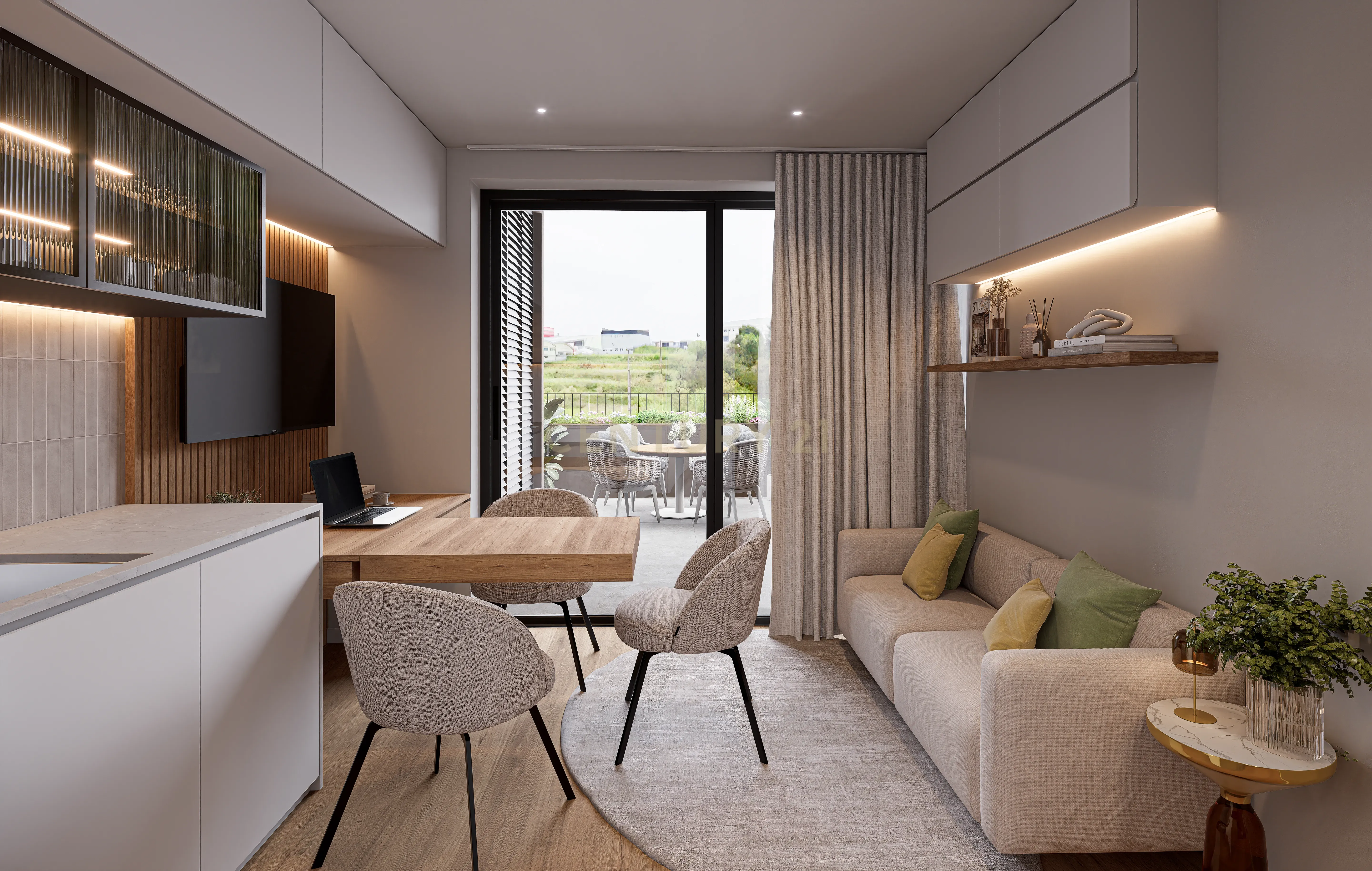 Fotografia 5 de Apartamento || T1com terraço de 35 m2 || Leiria