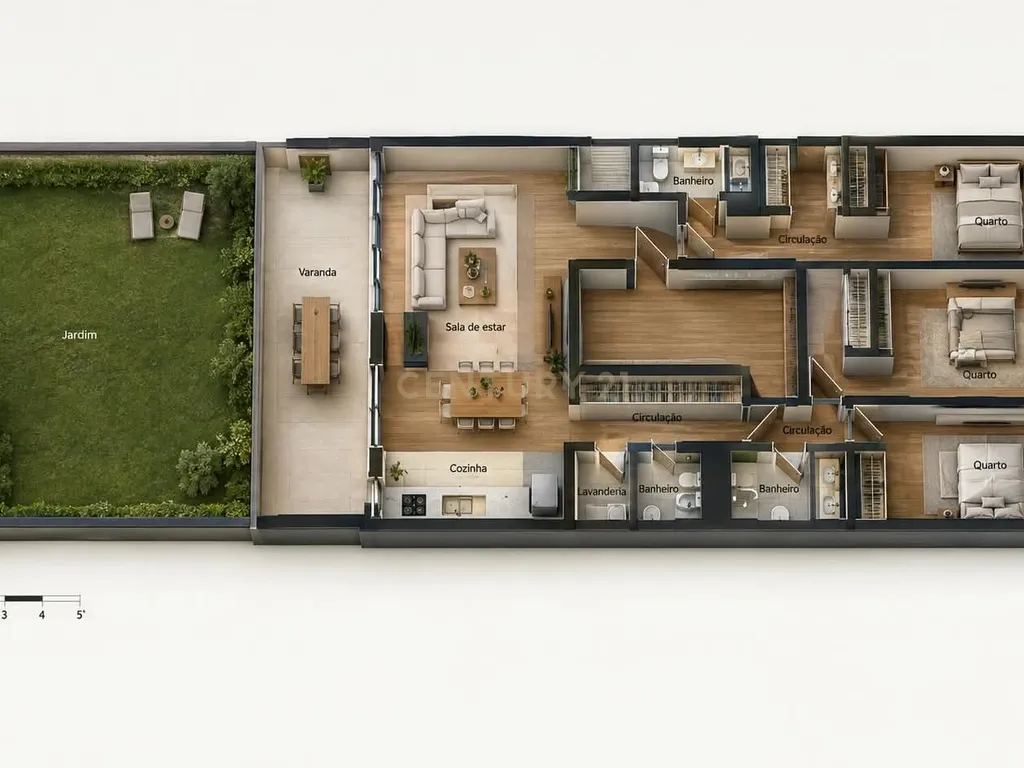 T3 Renovado com Jardim Privativo, Terraço e 2 Garagens | Saldanha - Image 23