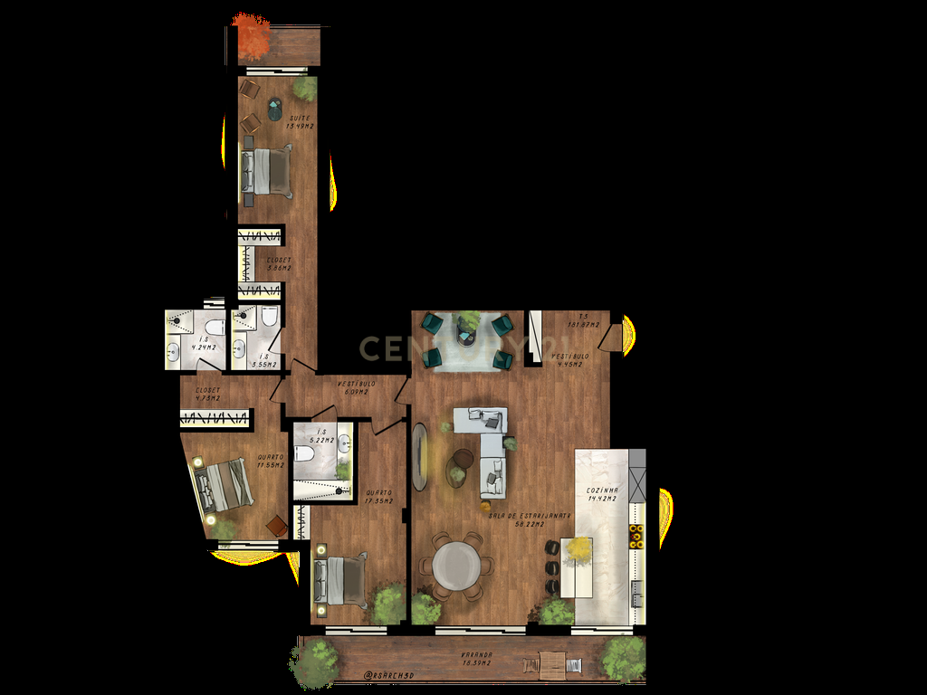 Apartamento T3 no último andar com vista rio em Iria Rio Residence - condomínio fechado com piscina - Image 2