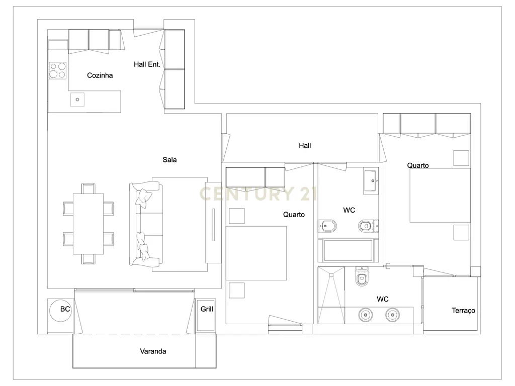 Apartamento T2 - A 700m Metro -Hospital S.Silva - Linha Amarela Metro - Image 39