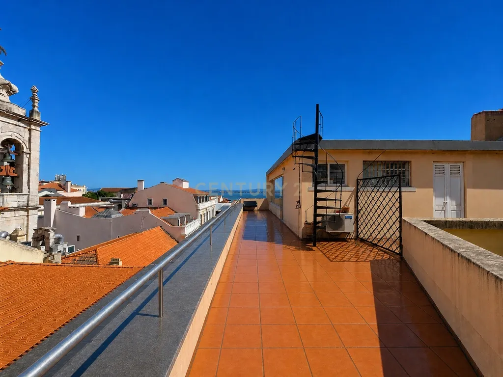 Arrendamento – Elegante Apartamento T1 com Terraço e Vista sobre o Rio Tejo no Chiado. - Image 7