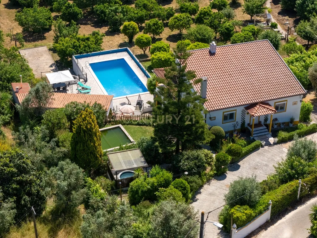 Quinta de 1ha vedada com piscina, jacuzzi, pomar e vista panorâmica em Olalhas, Tomar - Image 1