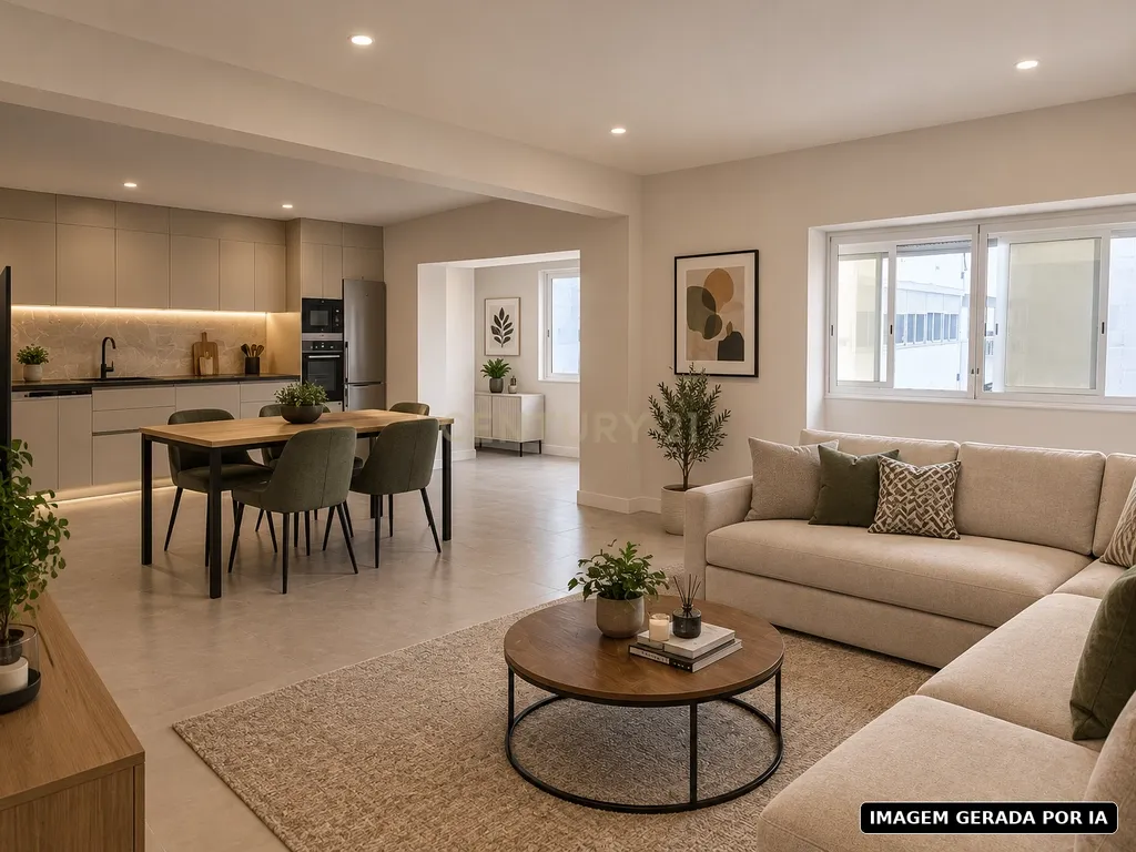 Apartamento T2 com remodelação total e vista de Rio Praça São João Batista Almada - Image 1