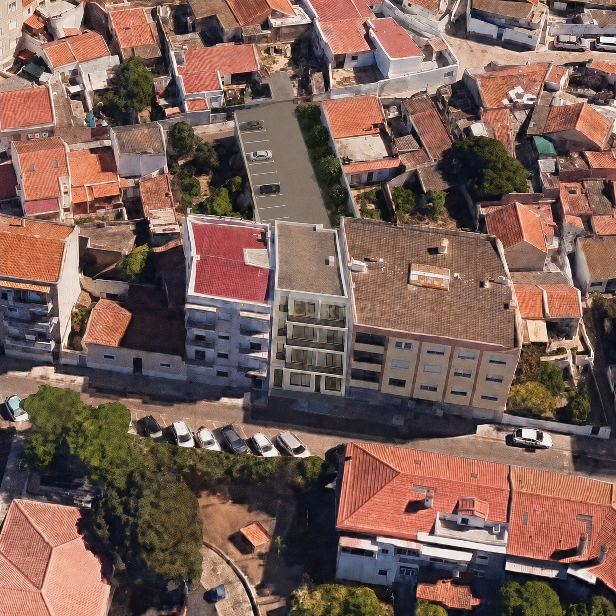 Fotografia 8 de Terreno com Projeto Aprovado para Construção de 8 Apartamentos - Bairro Santos Nicolau - Setúbal