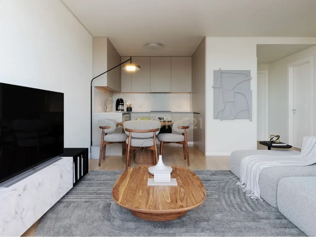 Apartamento T1 NOVO com Varanda e Vista Jardim no Condomínio Ouro Valley - Image 3
