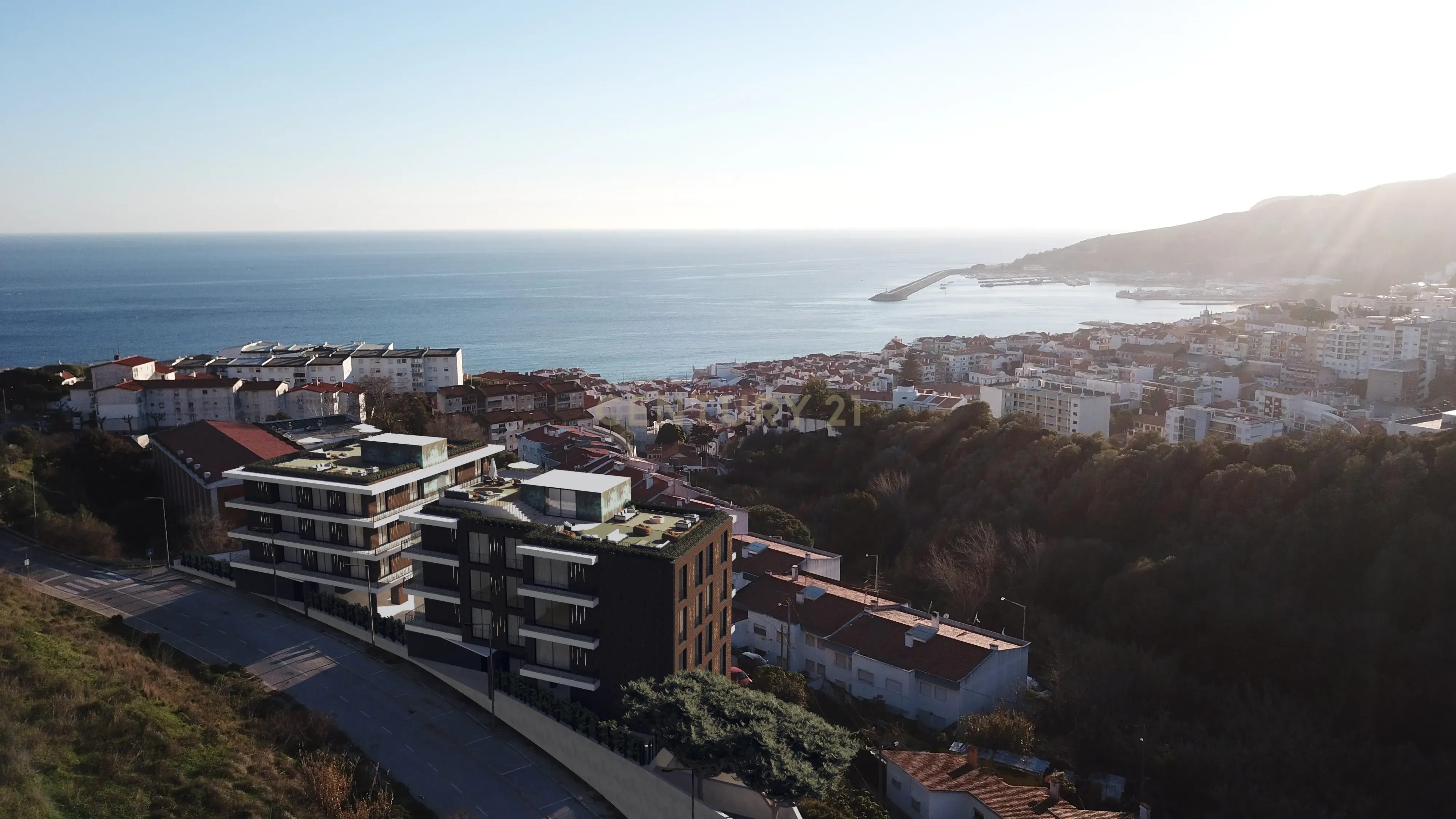 Fotografia 3 de T3 em Sesimbra com vista mar e piscina panorâmica