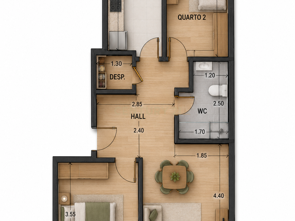 T2 Renovado em Belém, junto ao CCB, com Lareira e Ar Condicionado - Image 22