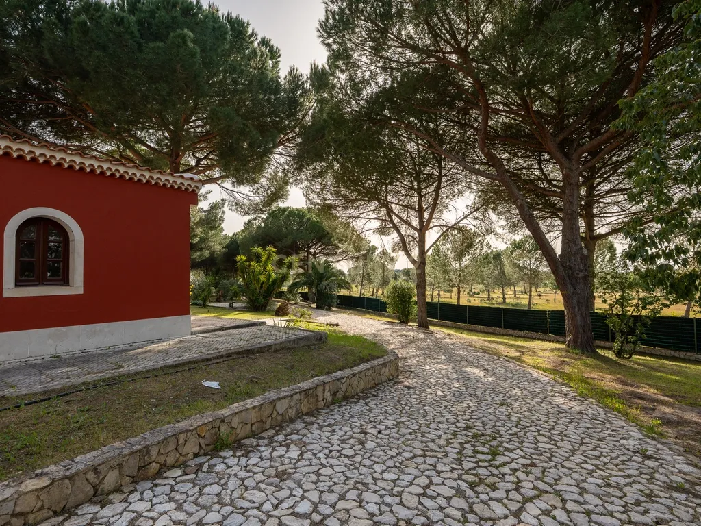 Fabulosa Quinta com lote de terreno de 22.381 m2, onde se encontra inserida uma moradia composta por dois pisos, com uma área bruta de 623 m2, uma área útil de 304 m2 e uma área bruta dependente de 319 m2, localizada em Santo Isidro de Pegões, na zona de Pegões, a pouca distância das belas praias de Setúbal. - Image 116