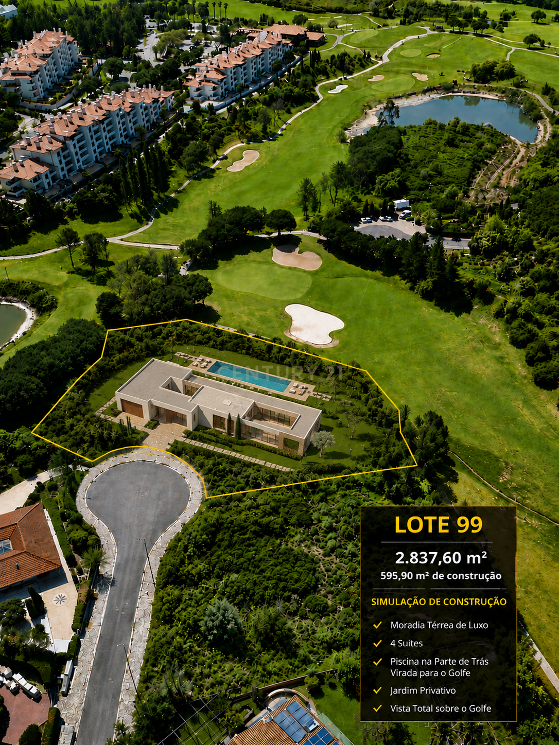 Fotografia 2 de Lote Exclusivo com Vista Panorâmica para o Golfe - Belas Clube de Campo