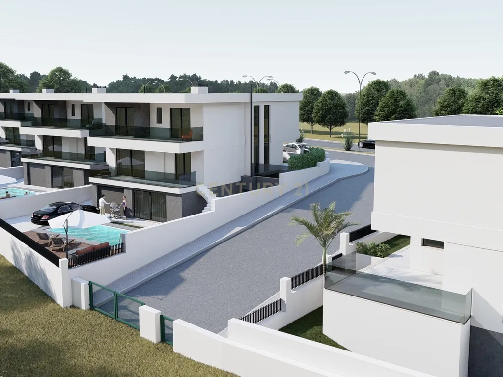 4 lotes de terrenos com projeto aprovado para moradia 4 moradias T5 de linhas contemporâneas - Image 5