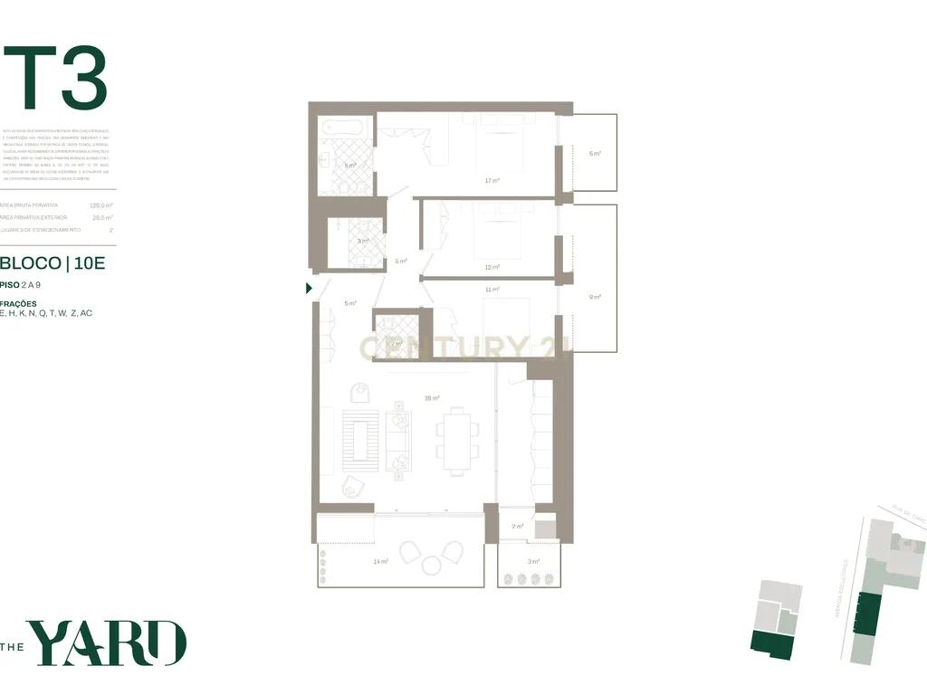Apartamento T3 | Vista Mar | The Yard | 7.º Andar | 2 Lugares de Garagem - Image 27