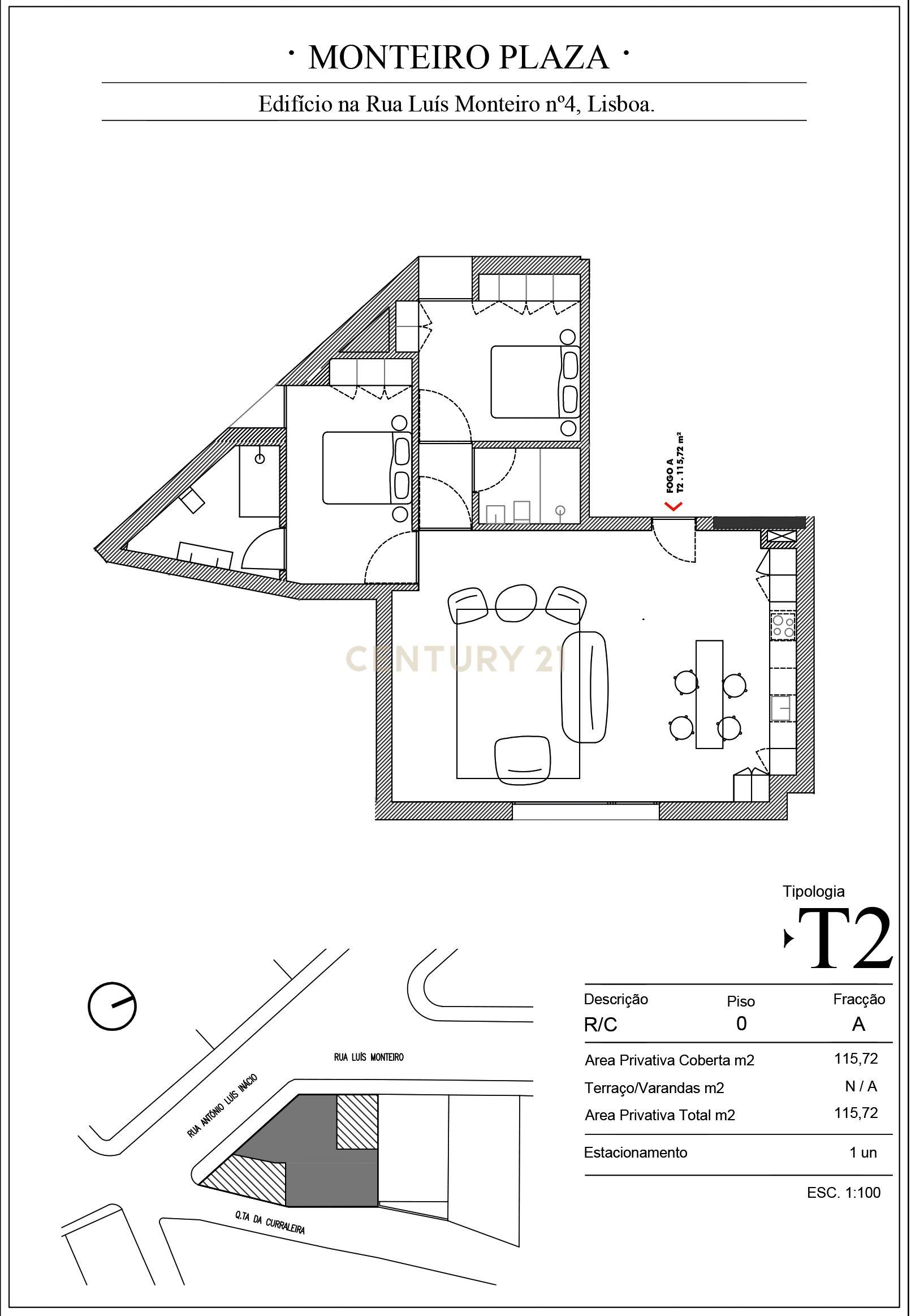 Fotografia 12 de Apartamento T2 com Suíte e lugar de garagem- Monteiro Plaza - Lisboa