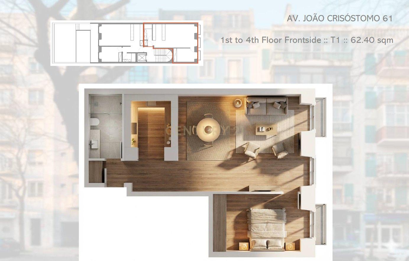 Fotografia 9 de Prédio com PIP Homologado | Avenida João Crisóstomo | Avenidas Novas | Projeto com Elevado Potencial de Valorização