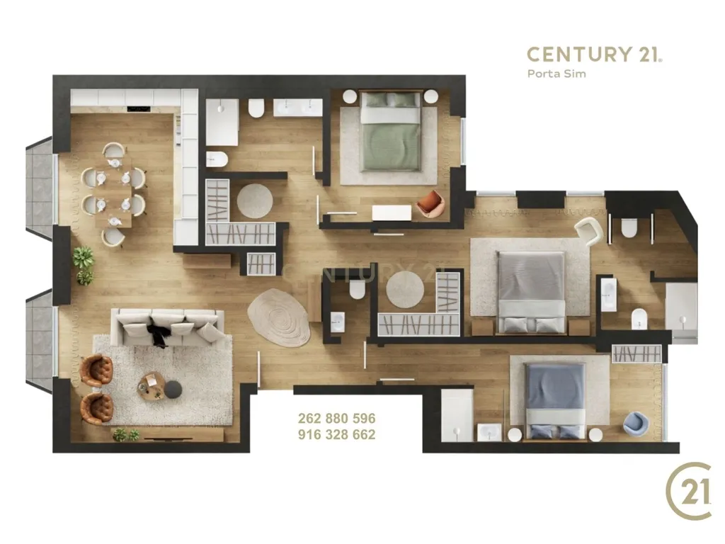 Apartamento T3 com 3 suites no centro de Caldas da Rainha - Image 1