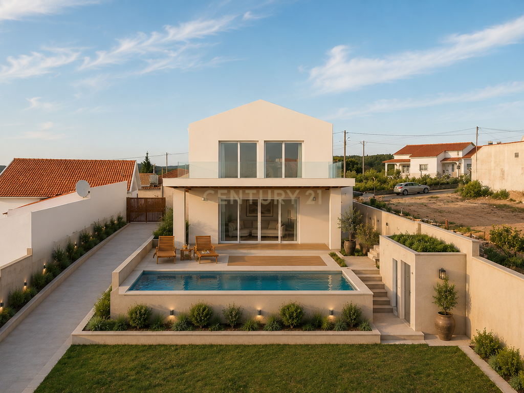 MORADIA T3 NOVA COM PISCINA E VISTA SERRA EM LOTE 795 M2 | Vilar, Cadaval - Image 2
