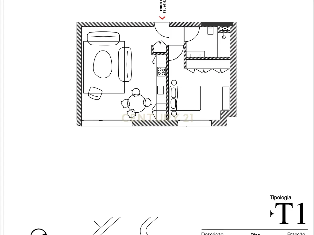 Apartamento T1 com vista Rio - Monteiro Plaza - Lisboa - Image 10