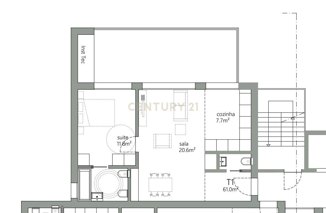 Fotografia 8 de Apartamento T1 "Novo" em Eiras