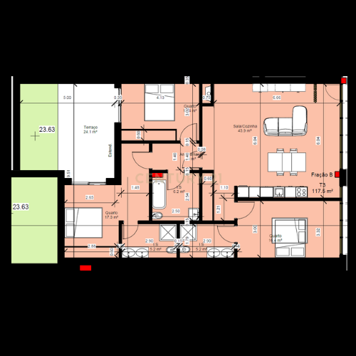 APARTAMENTO T3 COM TERRAÇO | CONDOMINIO VILLA GARDEN'S - Em Construção - Image 16
