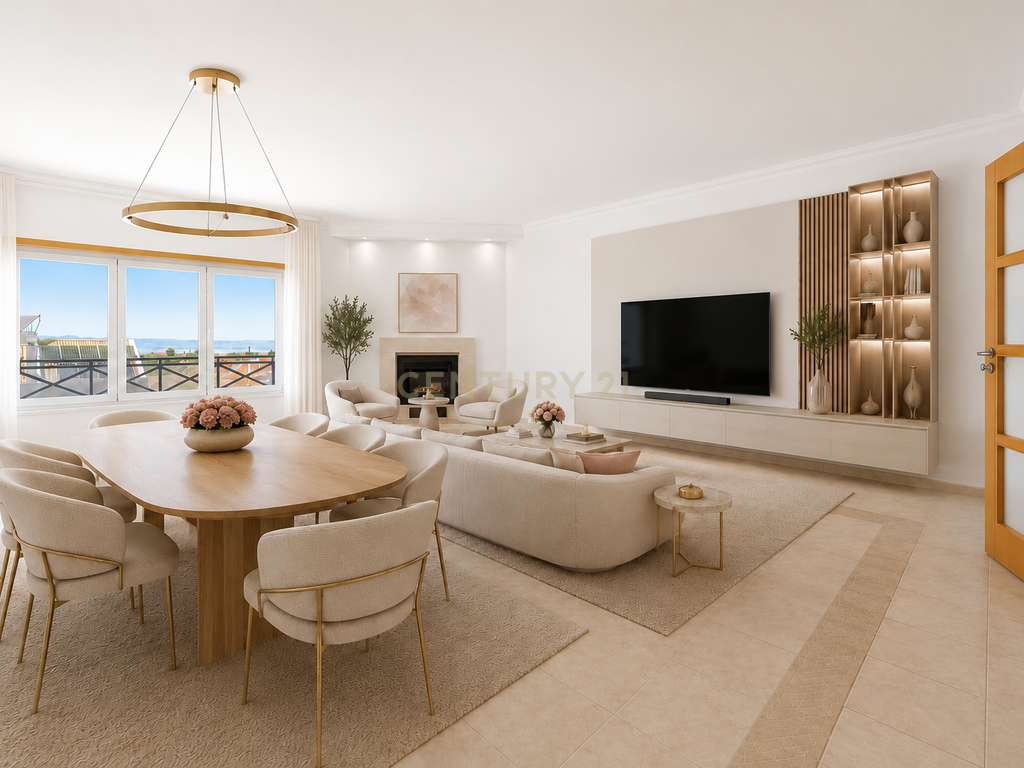 Duplex Exclusivo | 1 Quarto + 3 Suites | Terraços | Vista Panorâmica sobre o Estuário do Tejo - Image 1