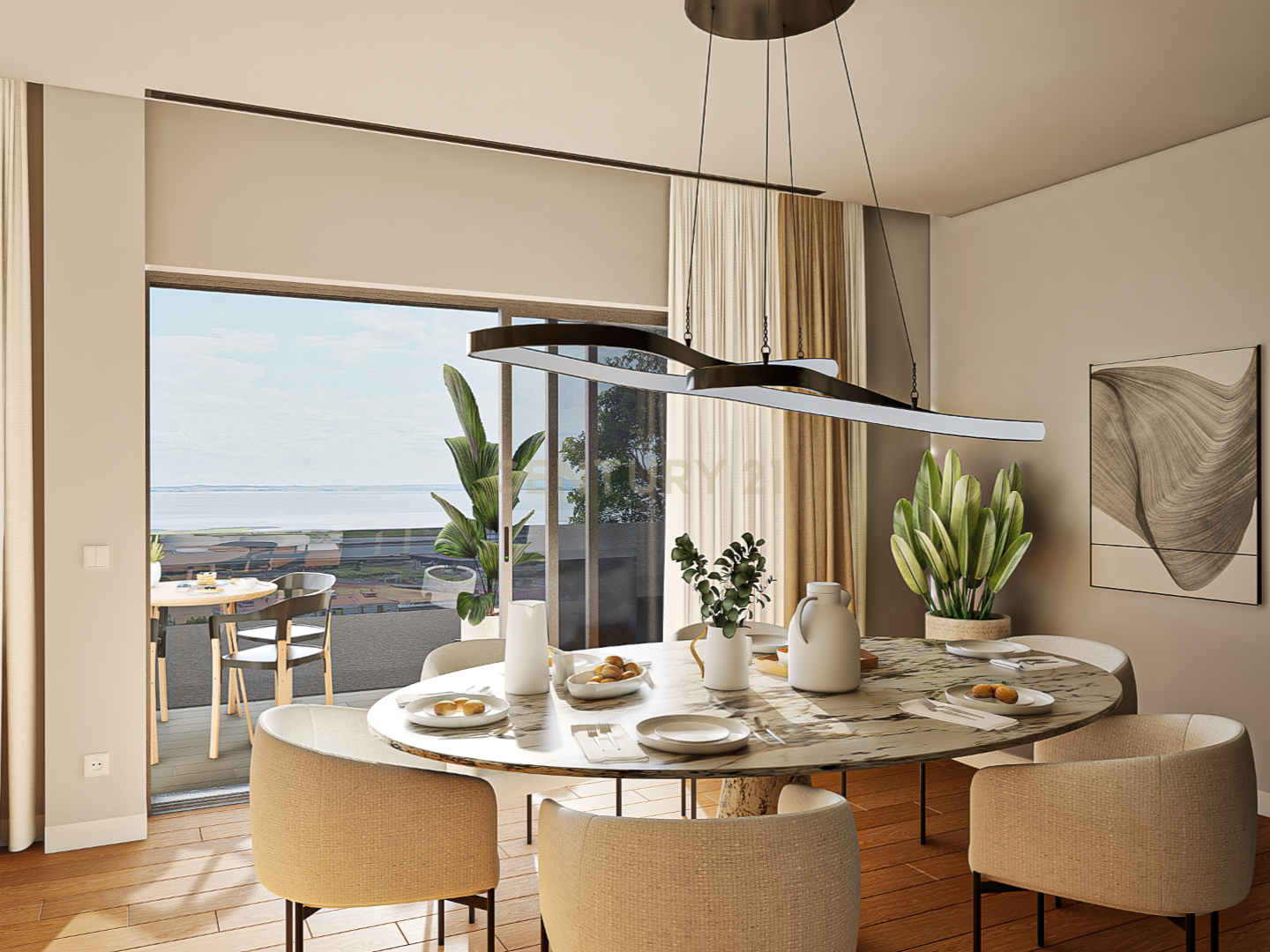 Apartamento T3 no último andar com vista rio em Iria Rio Residence - condomínio fechado com piscina - Image 9