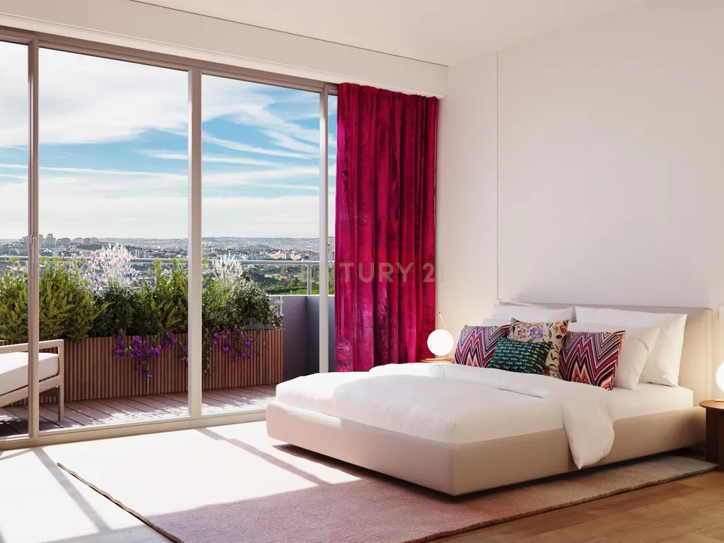 Apartamento T3 no Condomínio Smooth Restelo c/ Piscina, Garagem e Vista Rio - Image 2