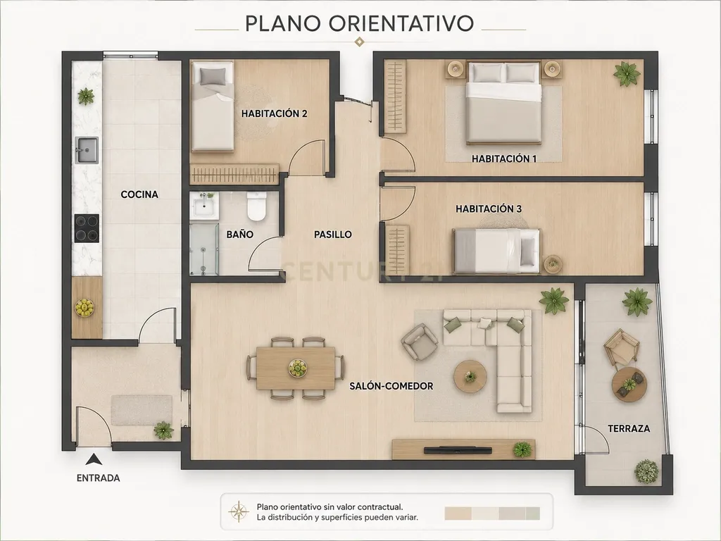 Apartamento de 3 quartos com terraço, estacionamento comunitário e piscina junto ao Parque de la Paloma - Image 19