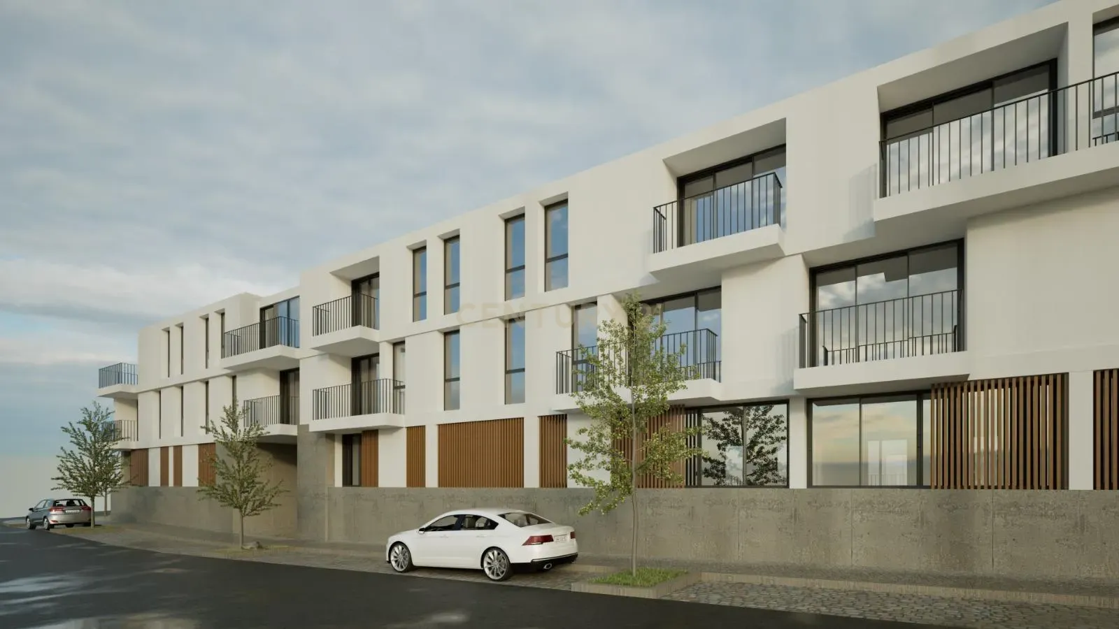Apartamento T2 em Construção com Vista Rio em Azurara em Condomínio Fechado com Piscina
