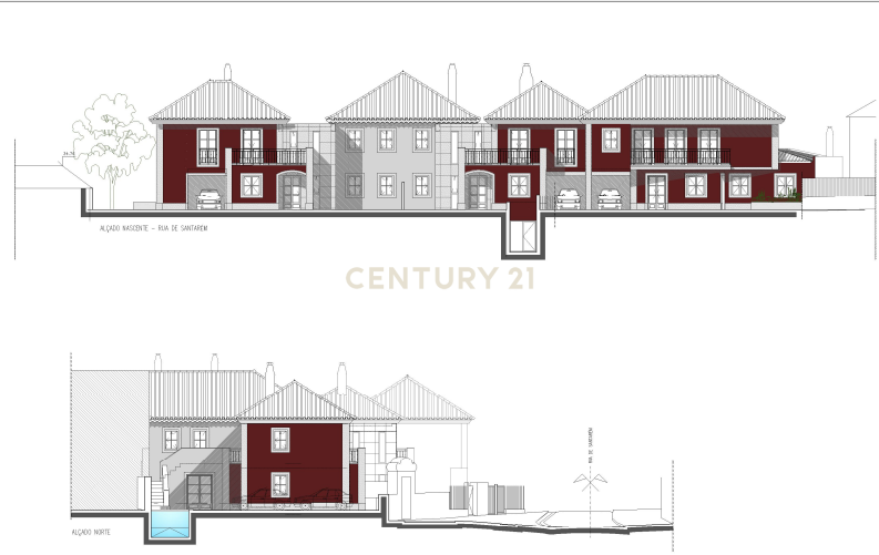 Terreno com projeto aprovado para condomínio de 3 moradias em Carcavelos - Image 1