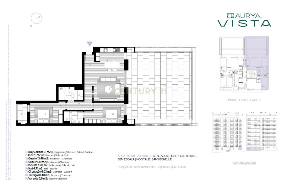 Apartamento T2 com um lugar de estacionamento e um terraço – Empreendimento AURYA VISTA - Image 20