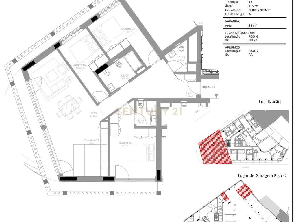 T3 COM VARANDA  E TERRAÇO DE 139M2  NO BONFIM, PORTO - Image 10