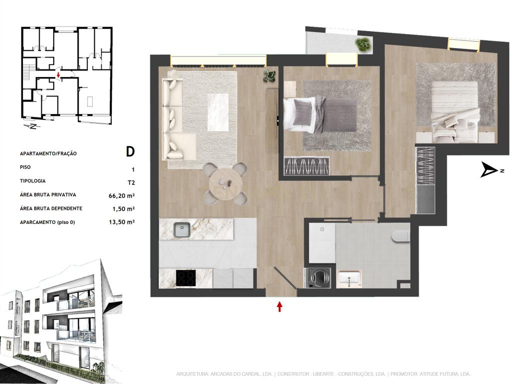 Apartamento T2 no centro da cidade de Pombal - Image 11