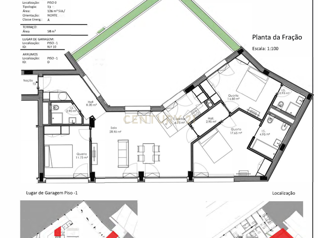 T3 COM VARANDA  E TERRAÇO DE 139M2  NO BONFIM, PORTO - Image 15