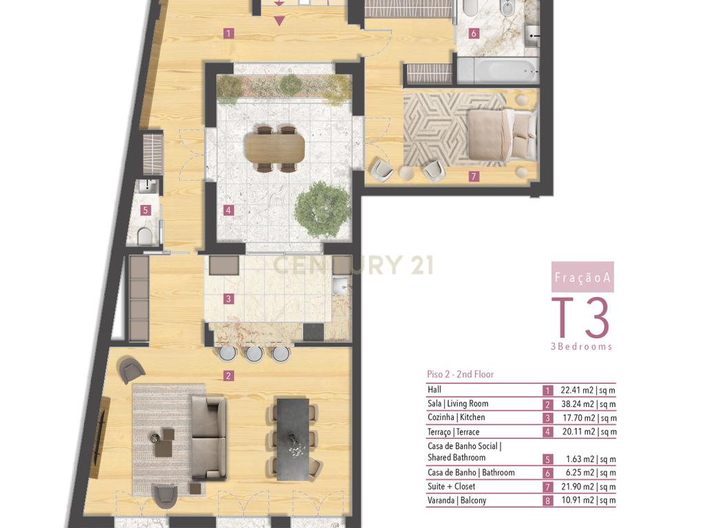 Apartamento T3 Triplex, em construção, no Empreendimento Gago Coutinho, em Póvoa de Santo Adrião - Image 16
