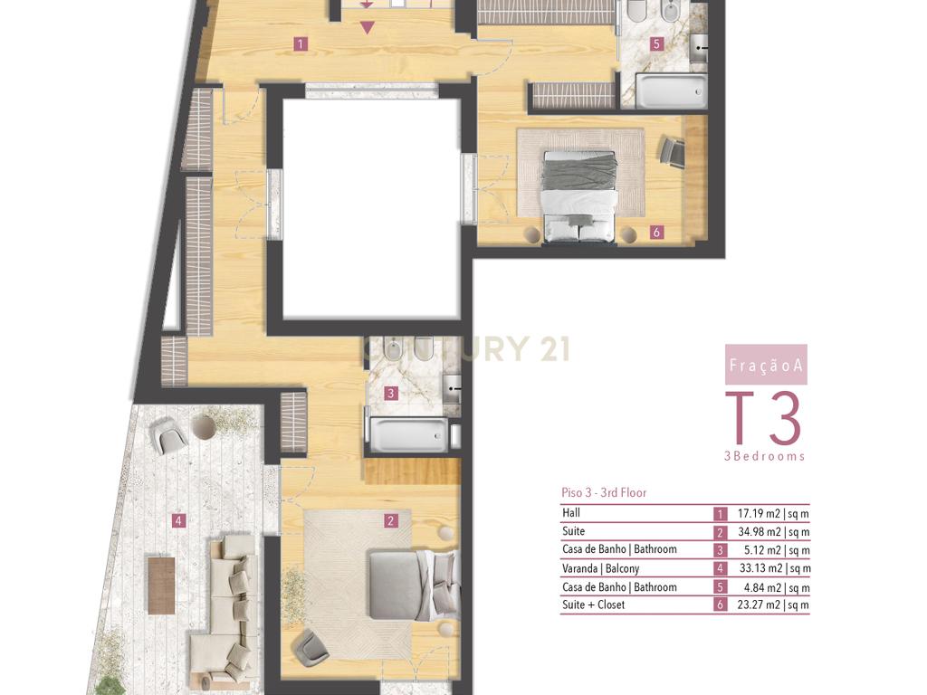 Apartamento T3 Triplex, em construção, no Empreendimento Gago Coutinho, em Póvoa de Santo Adrião - Image 13