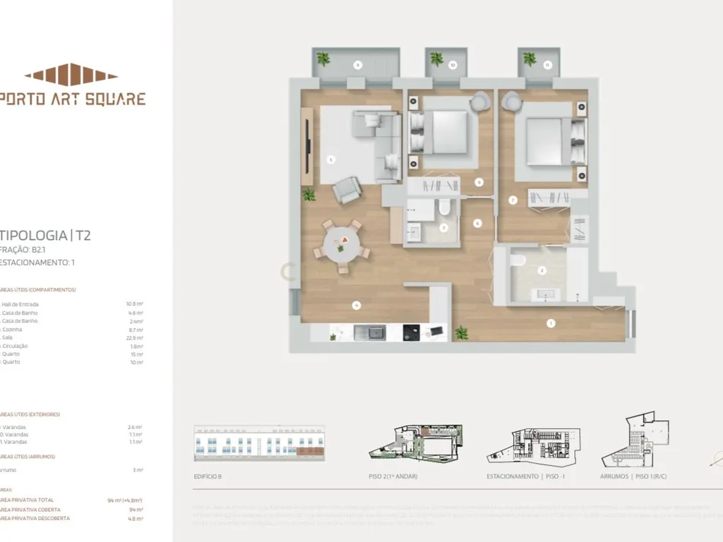 APARTAMENTO - T2 | CONDOMÍNIO PORTO ART SQUARE - Image 13