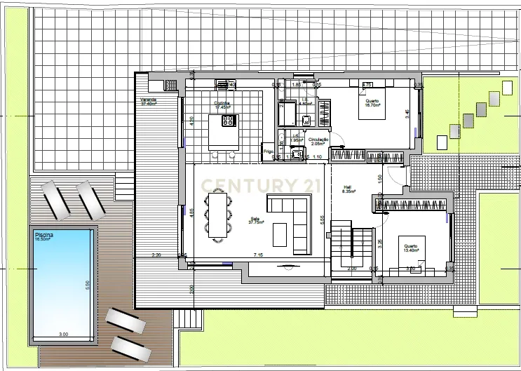 LOTE 481m2 C/ PROJECTO APROVADO PARA MORADIA ISOLADA UNIFAMILIAR COM PISCINA E JARDIM - Image 9