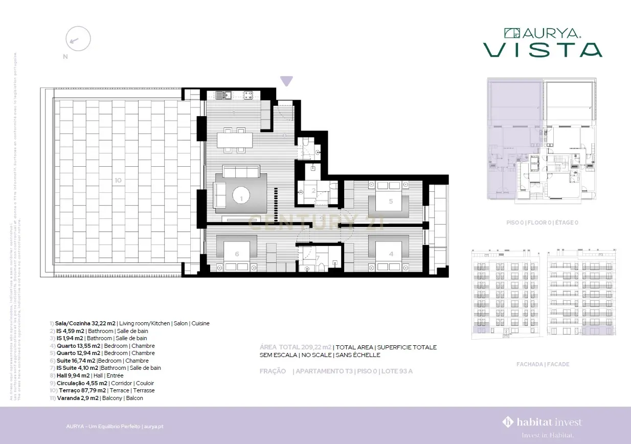 Apartamento T3 - com Terraço - Empreendimento AURYA Vista - Image 17