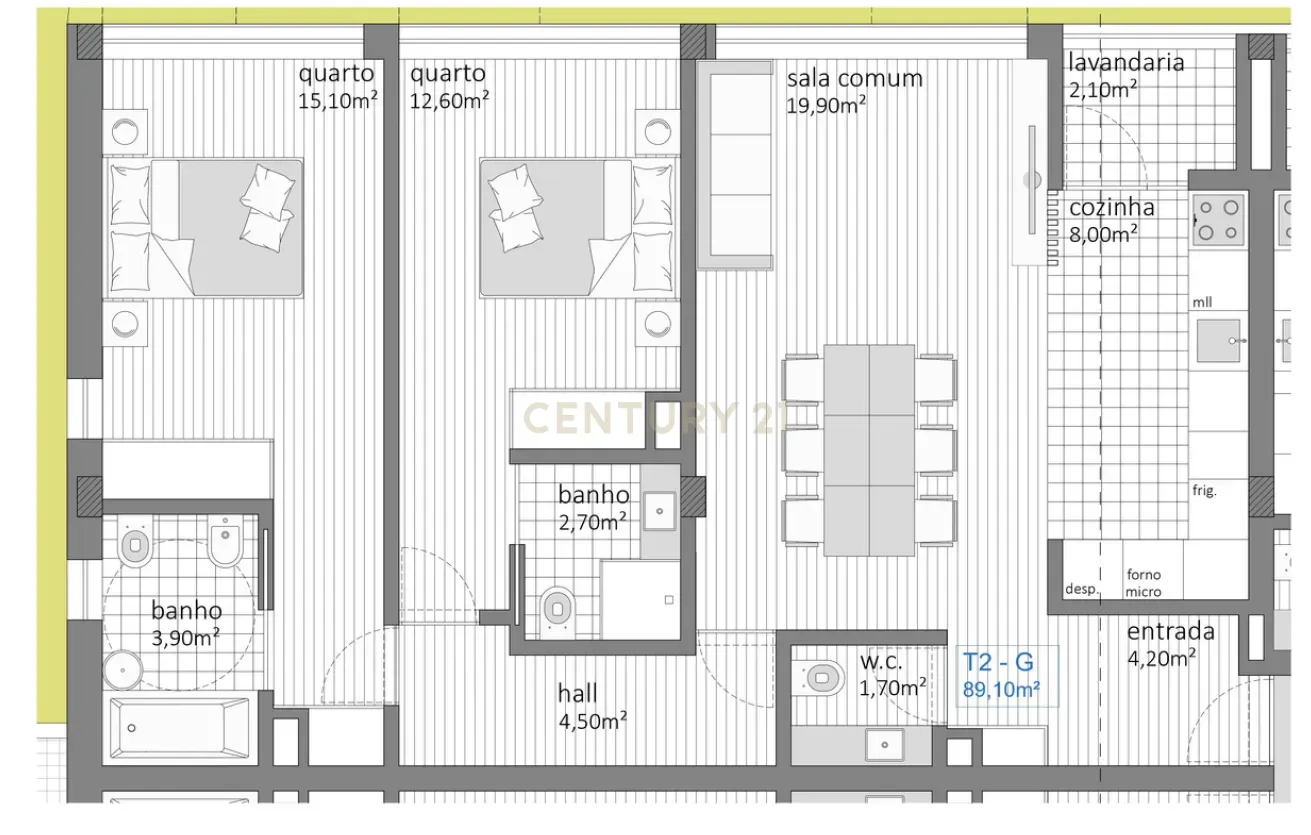Apartamento T2 em Construção Moderno e Conforto! - Image 9