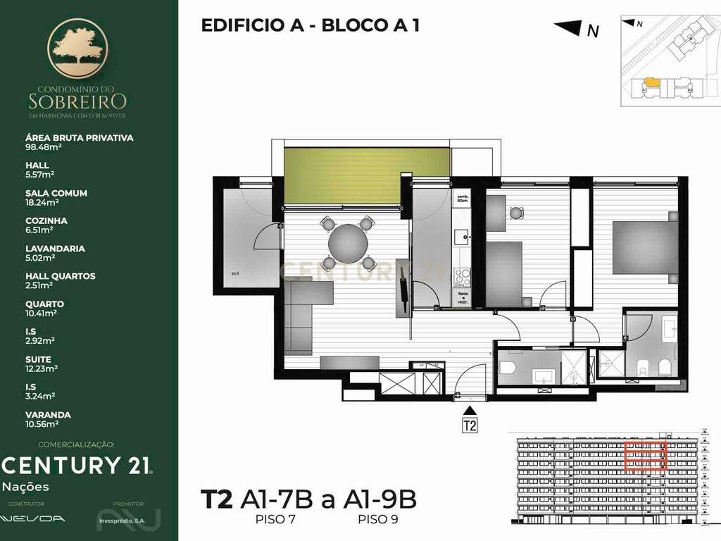 Condominio do Sobreiro | T2 com 98m2 em Matosinhos, Senhora da Hora, junto ao metro - Image 23