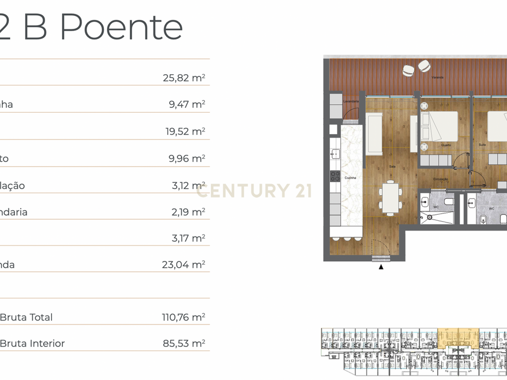 Apartamento T2 Poente - Empreendimento Douro Nobilis I - 3º  Piso - Image 15