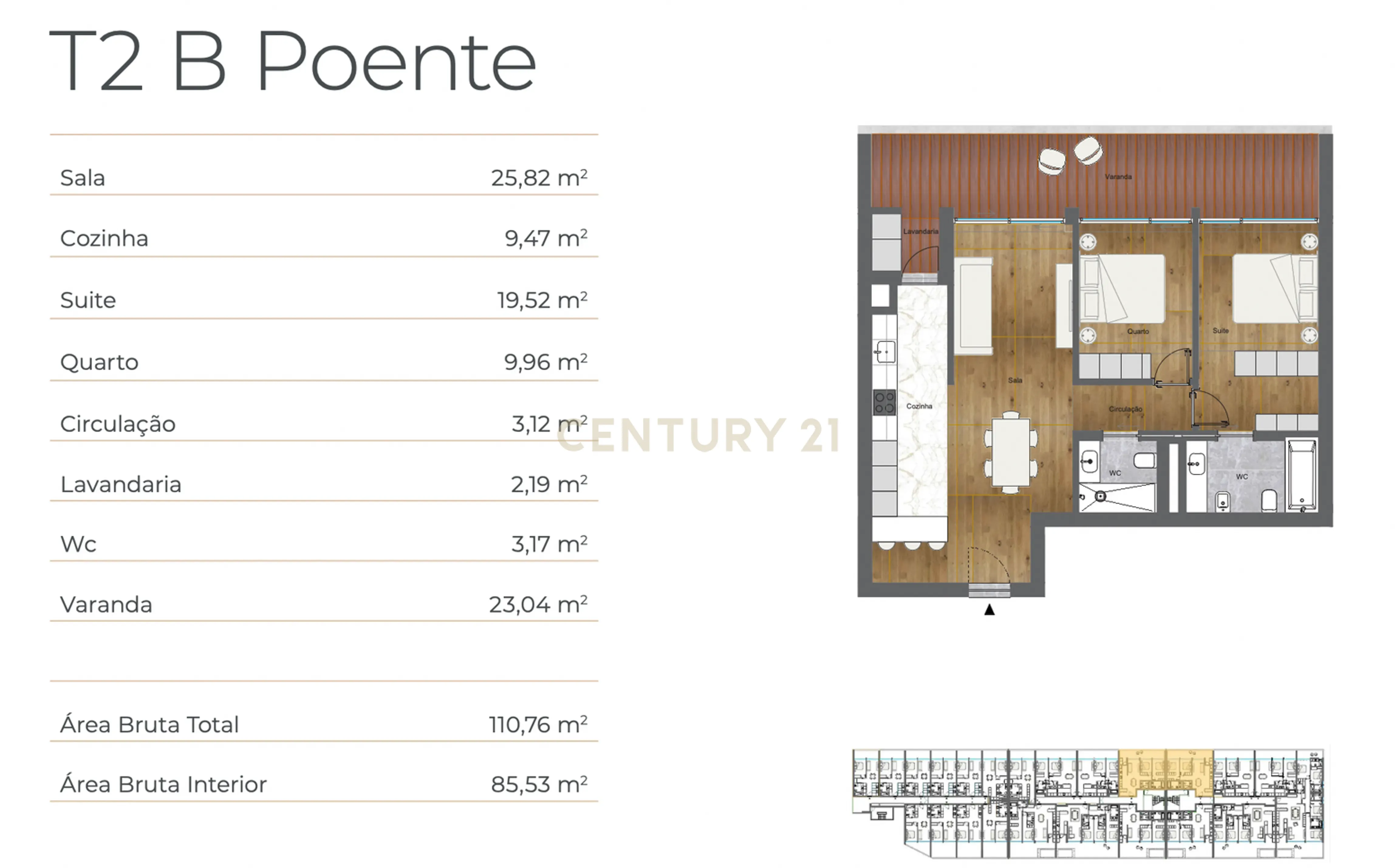 Apartamento T2 Poente - Empreendimento Douro Nobilis I - Ultimo Piso - Image 9