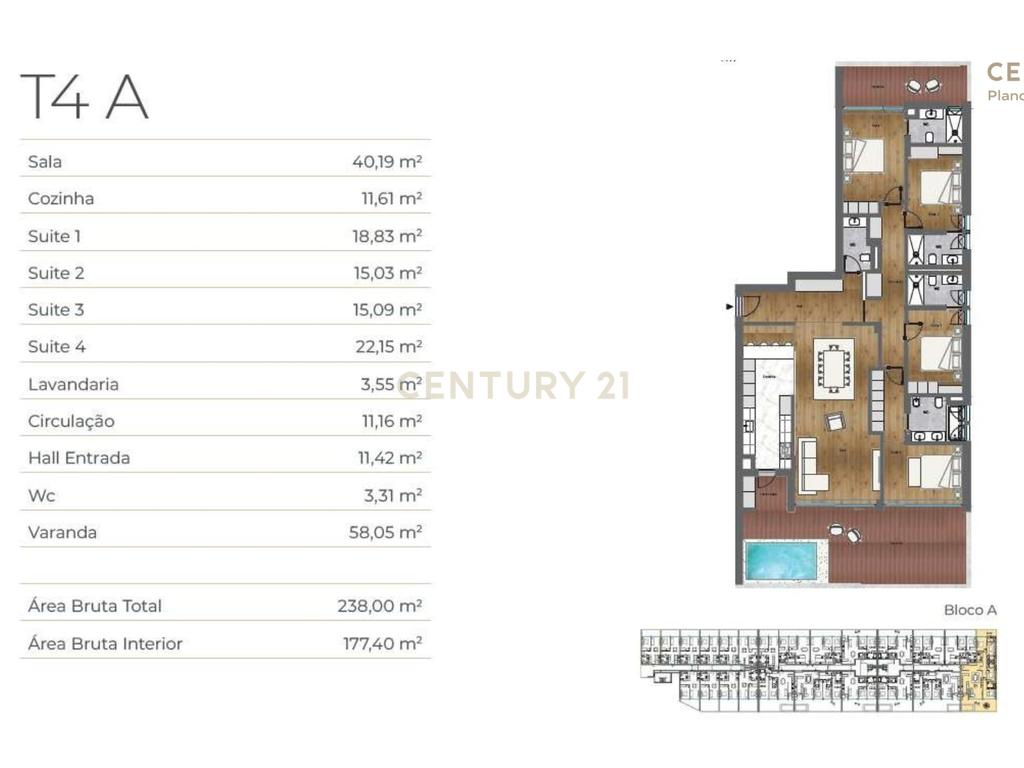 Apartamento T4  com piscina em Empreendimento Douro Nobilis River View em Vila Nova de Gaia - Image 25